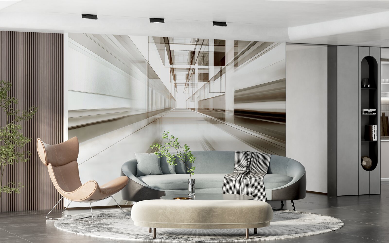 Fototapeta w przyszłości jest jasnoszary tunel