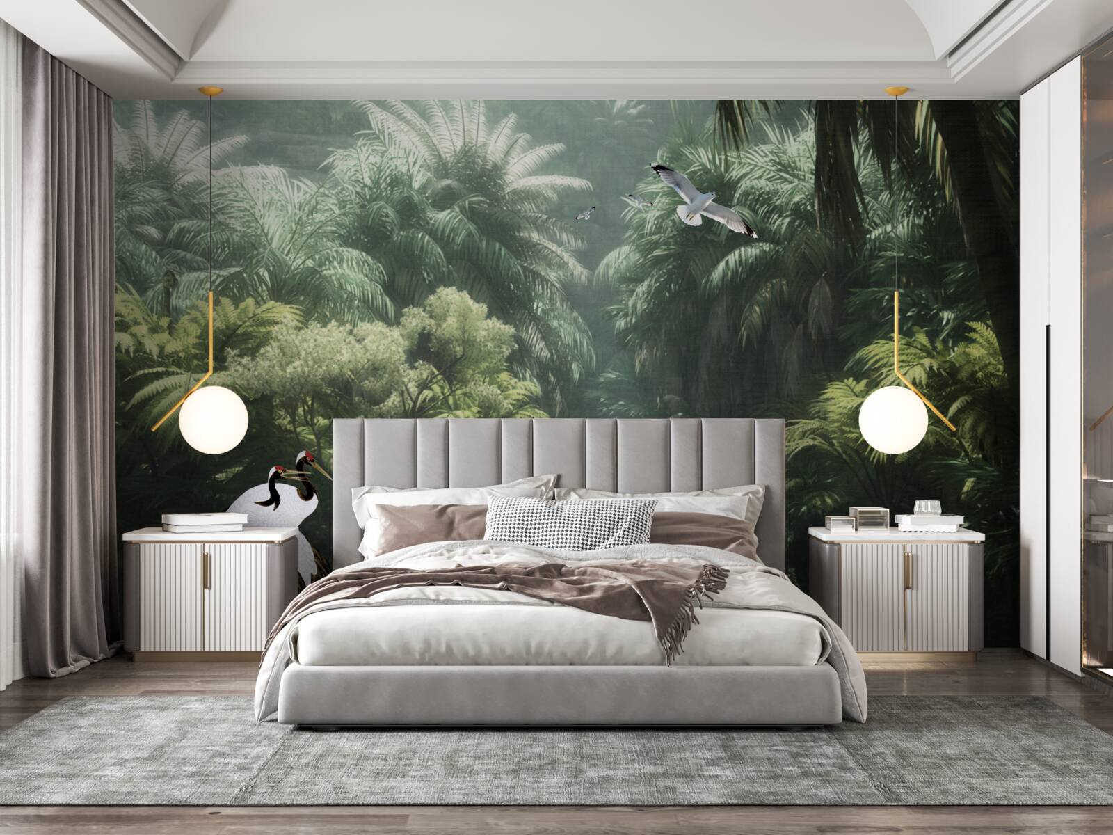 Fototapeta bujne dżungle i pierzaści mieszkańcy