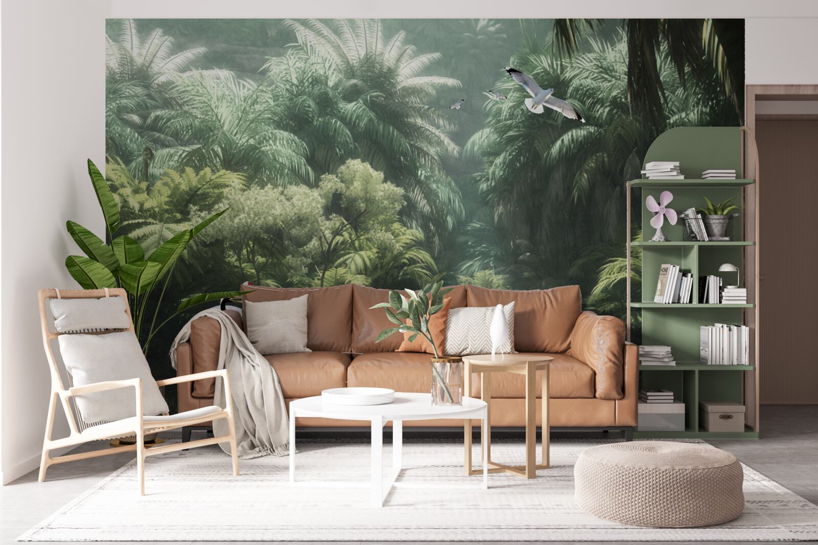 Fototapeta bujne dżungle i pierzaści mieszkańcy