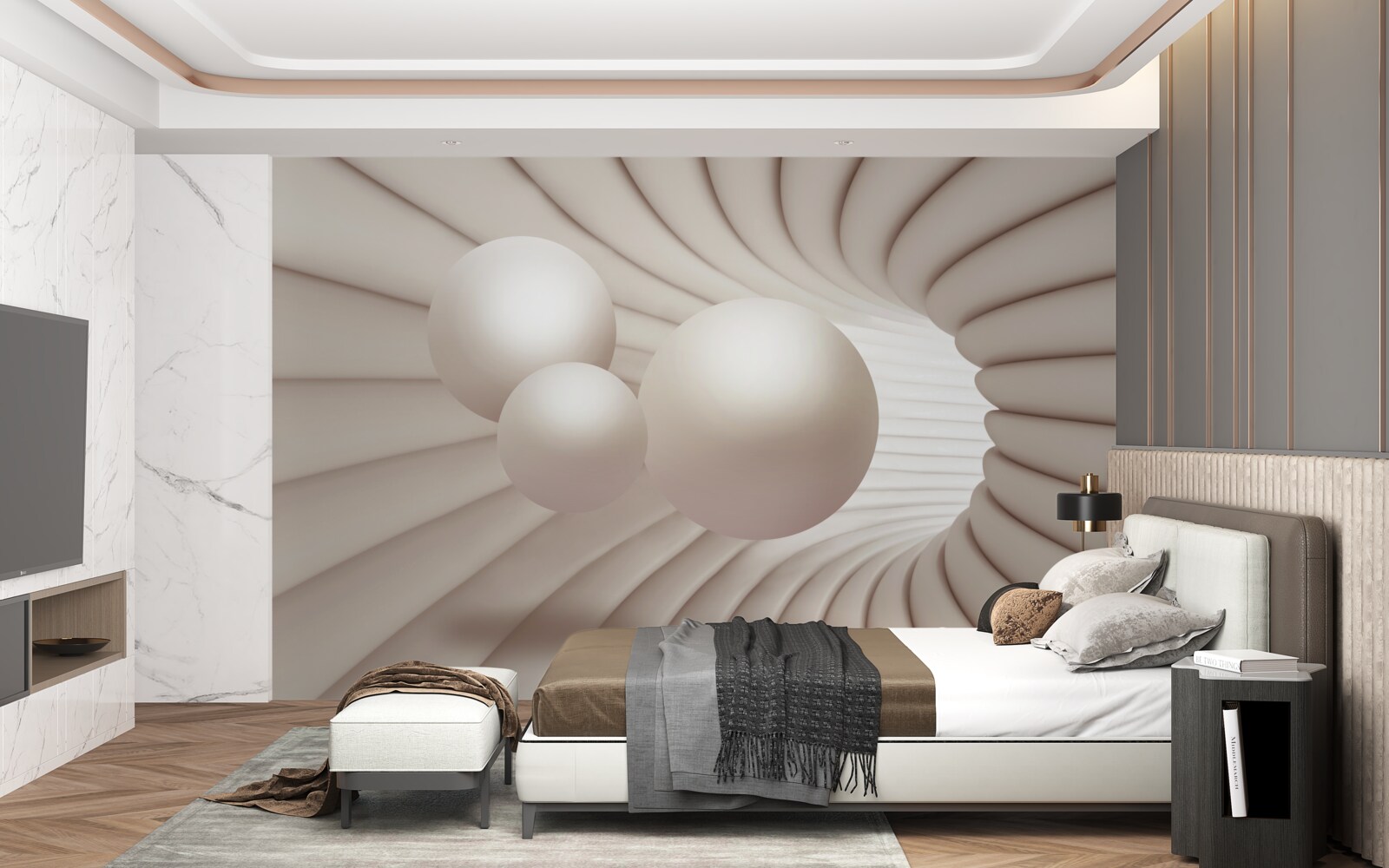 Fototapeta do przejścia wlatują trzy perły