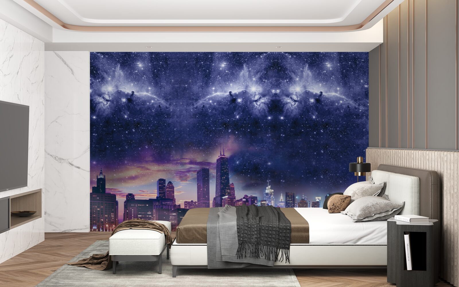 Fototapeta magiczne płótno astralne nad metropolią