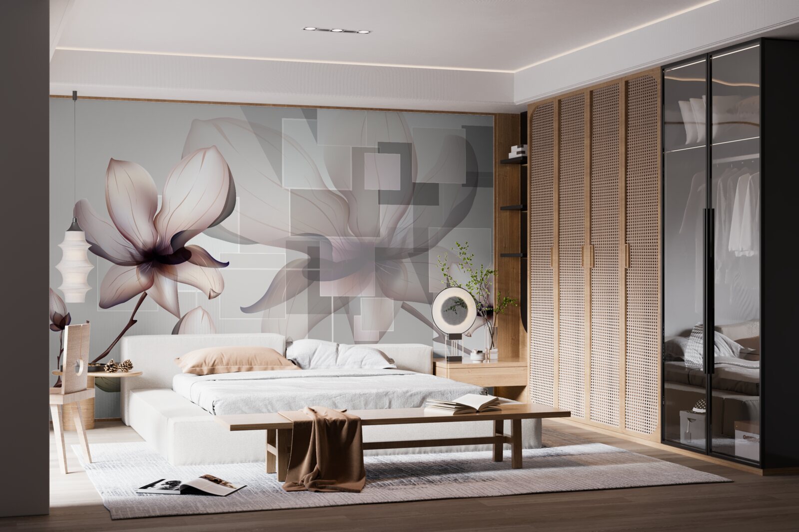 Fototapeta duże białe magnolie