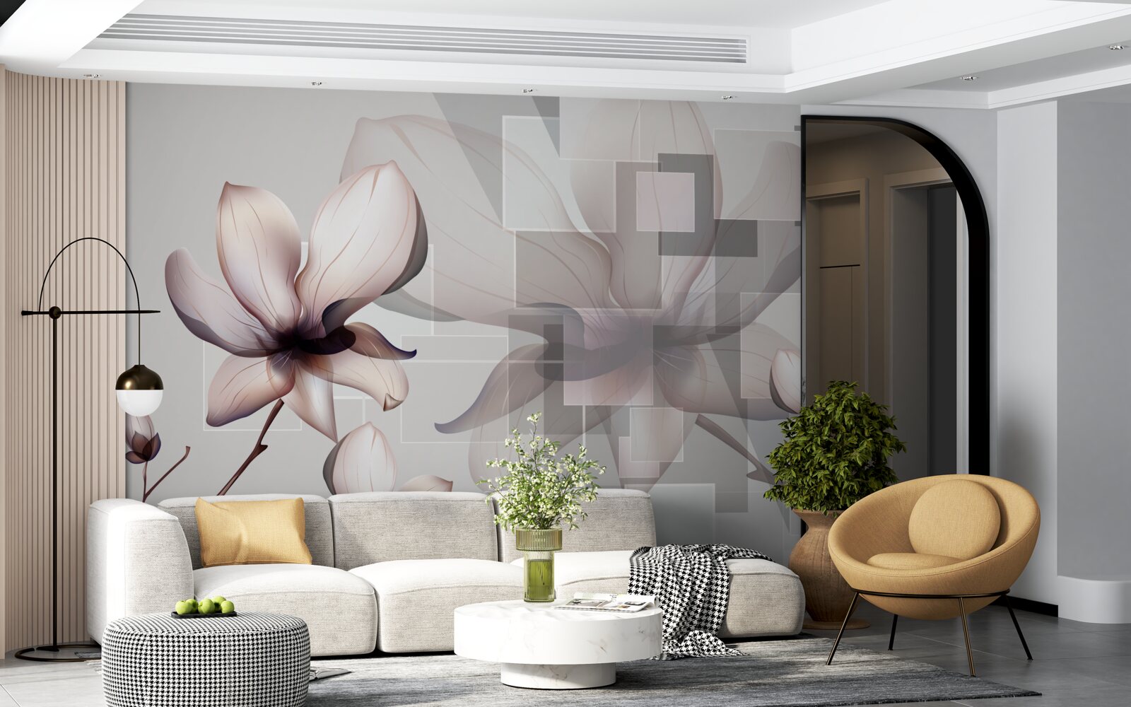 Fototapeta duże białe magnolie