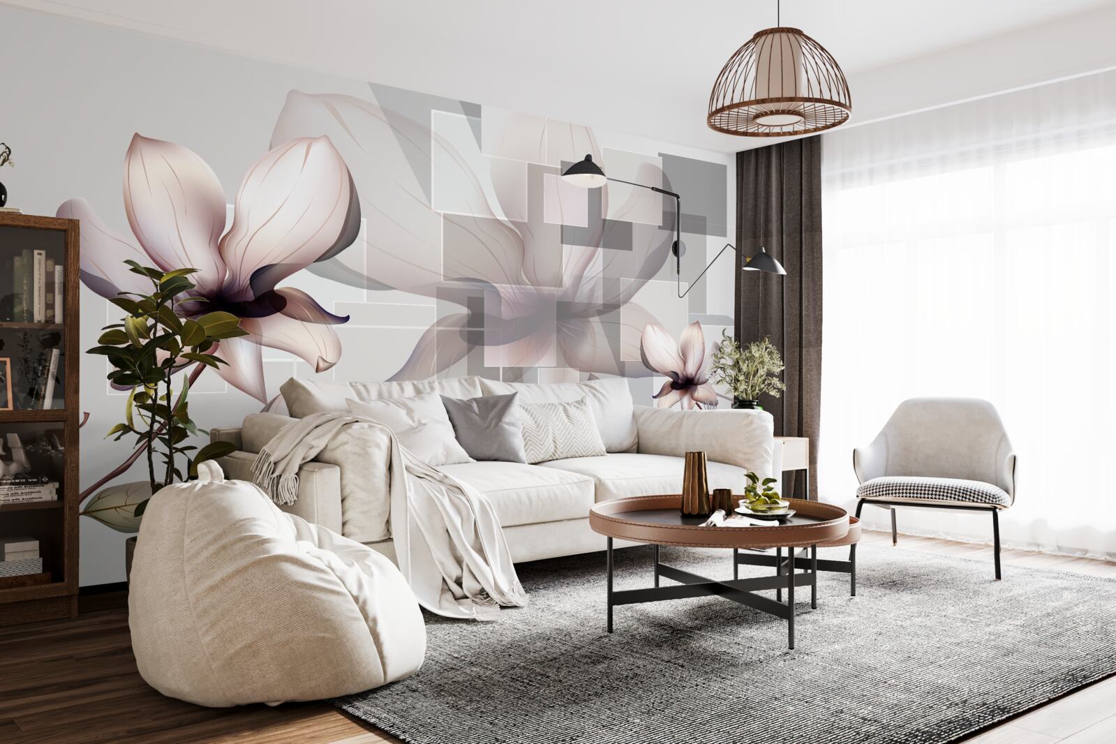 Fototapeta duże białe magnolie