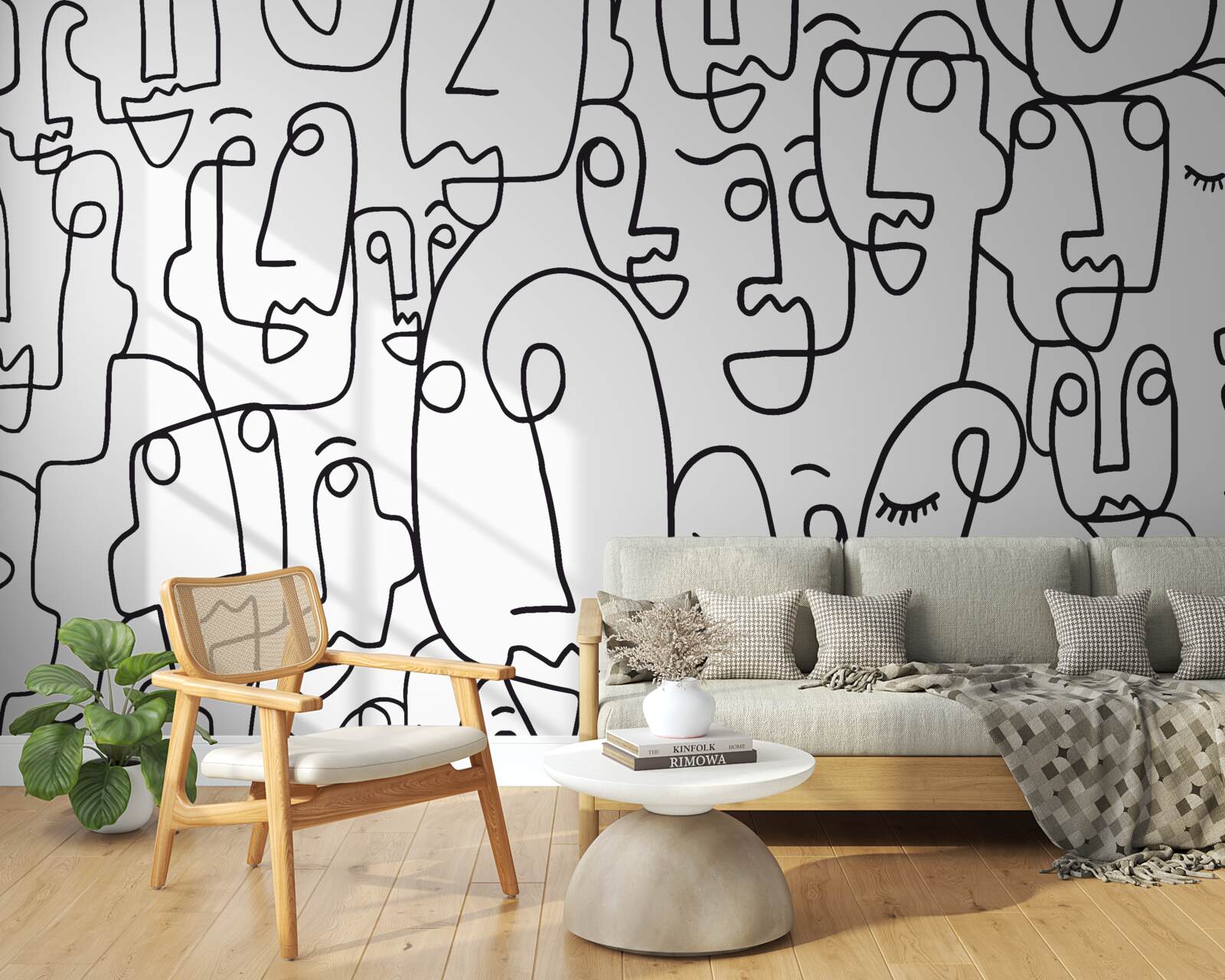 Fototapeta kontury twarzy kobiet