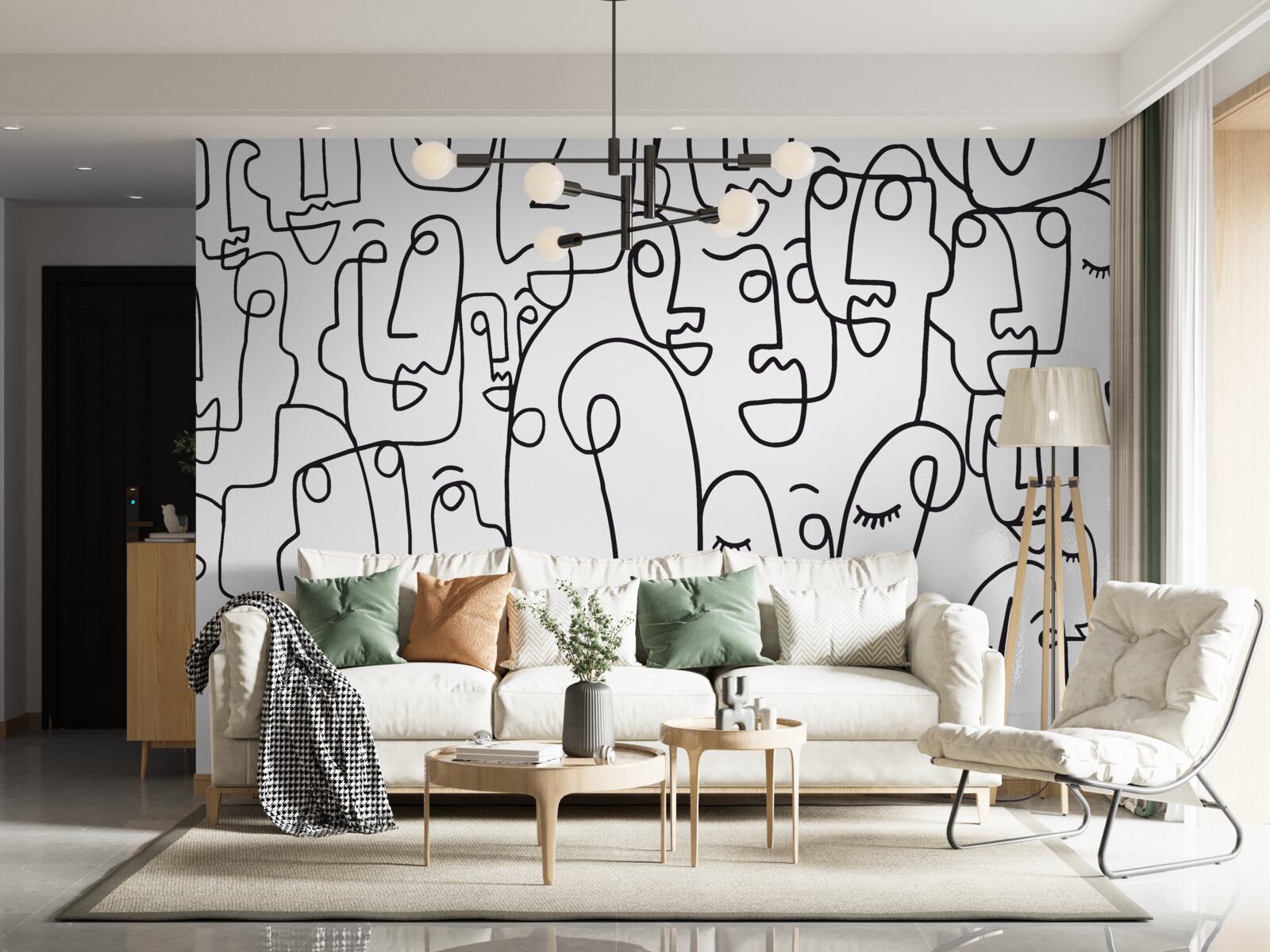 Fototapeta kontury twarzy kobiet