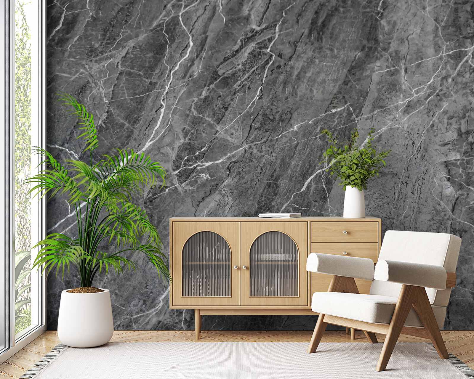 Fototapeta szary marmur z białymi żyłkami