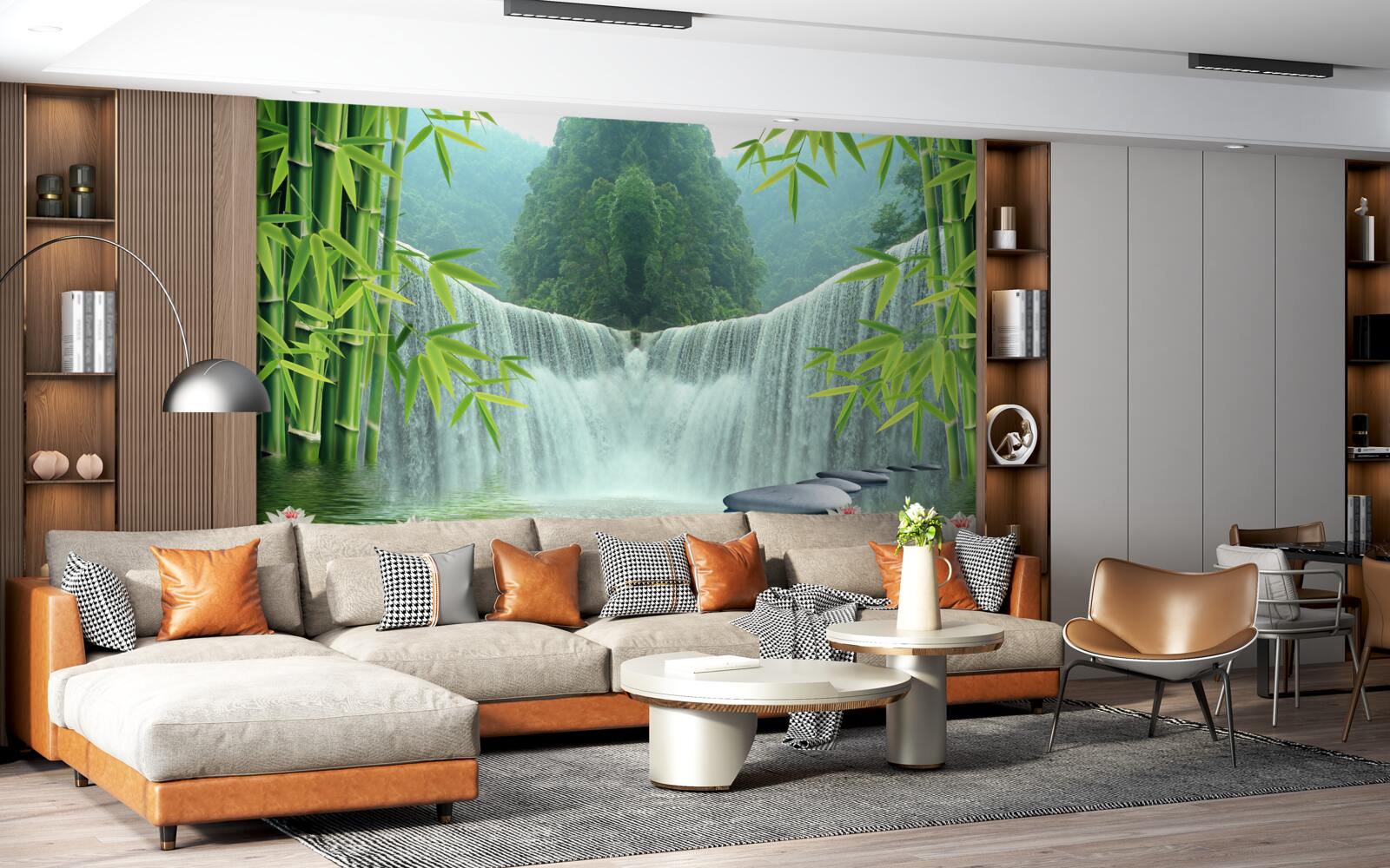 Fototapeta uroczy wodospad głęboko w dżungli