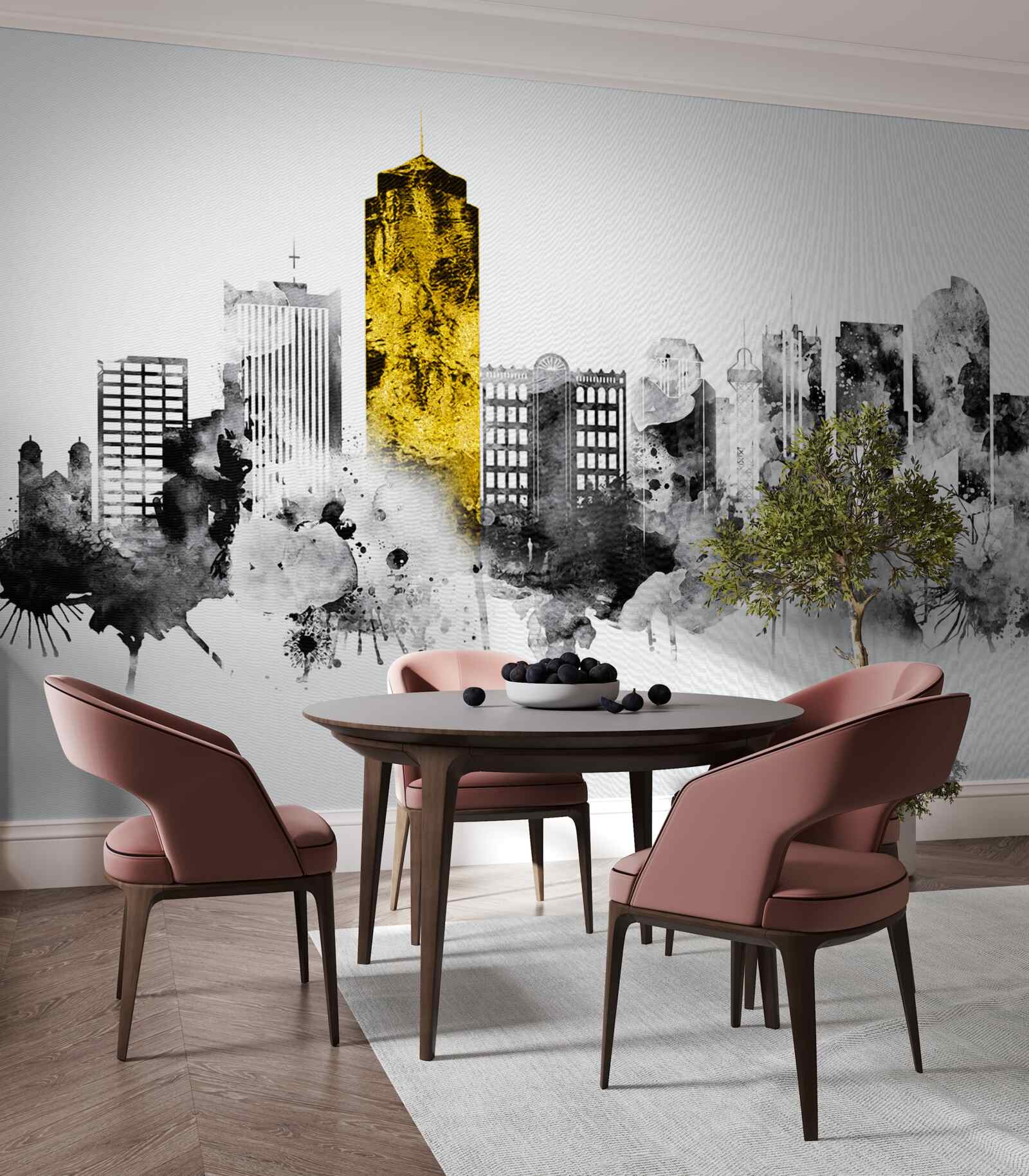 Fototapeta miasto w abstrakcyjnym zarysie