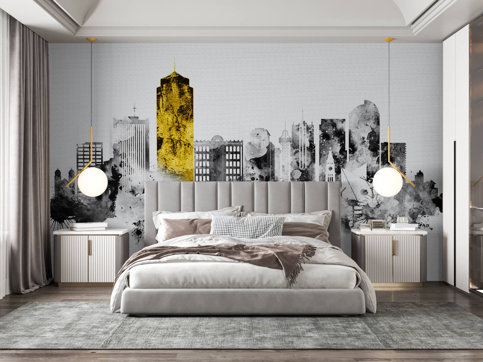 Fototapeta miasto w abstrakcyjnym zarysie