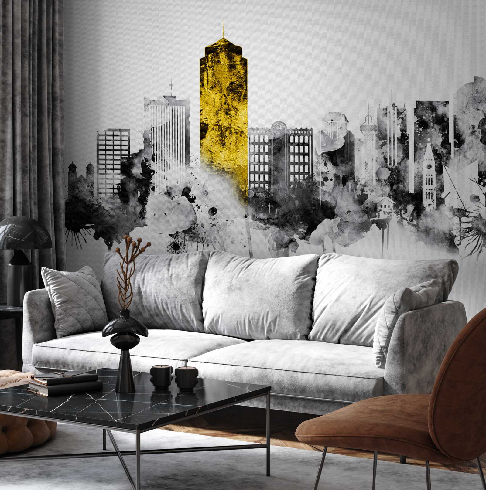 Fototapeta miasto w abstrakcyjnym zarysie