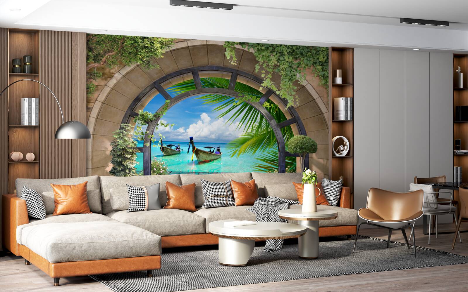 Fototapeta szyberdach z panoramą błękitnej wody morza