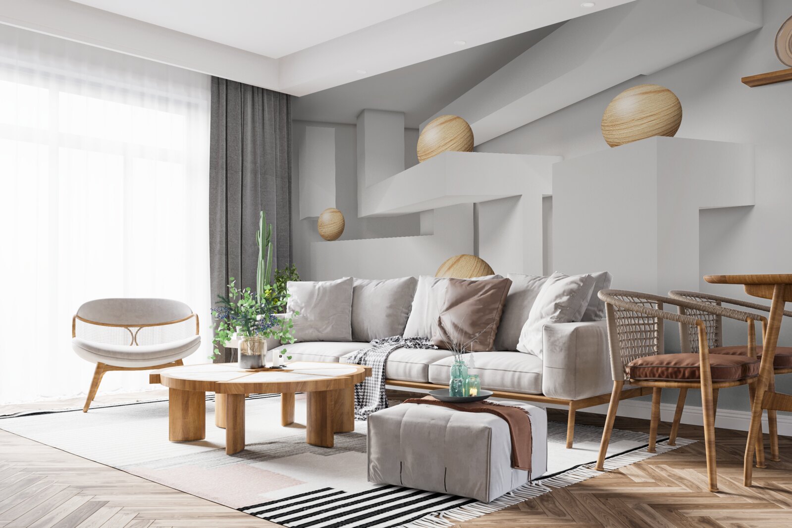 Fototapeta kule złota na cokołach