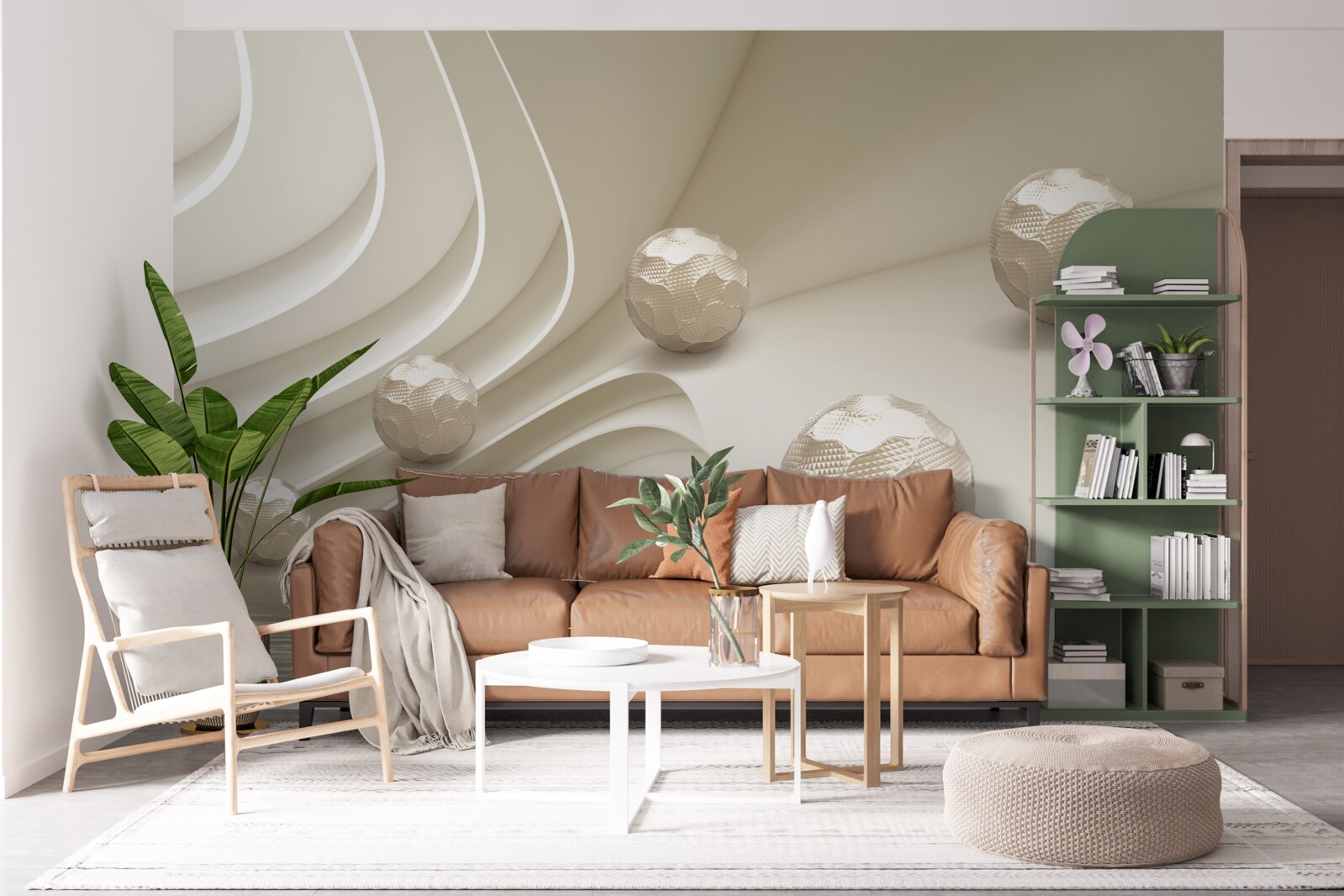 Fototapeta fasetowane kule toczące się w dół