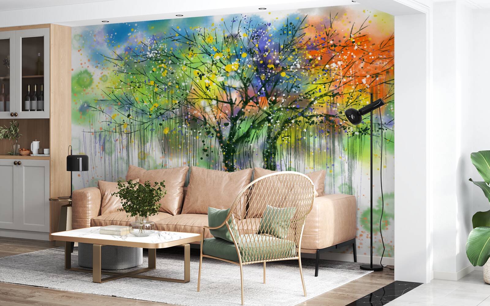 Fototapeta jesienny las jest pełen jasnych kolorów