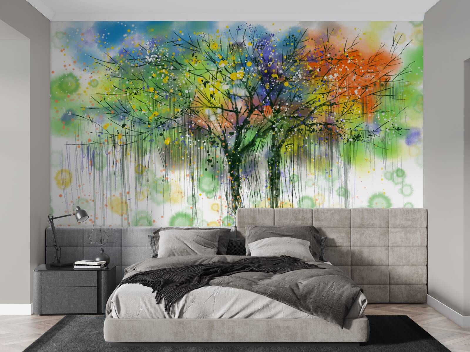 Fototapeta jesienny las jest pełen jasnych kolorów