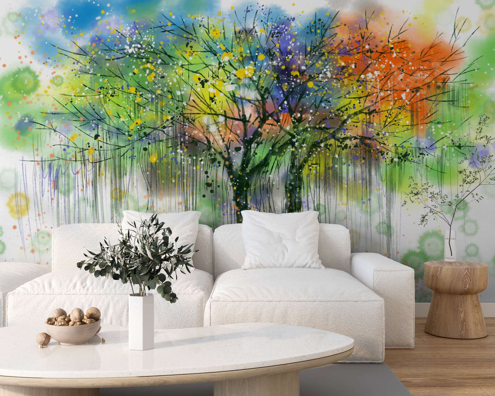 Fototapeta jesienny las jest pełen jasnych kolorów