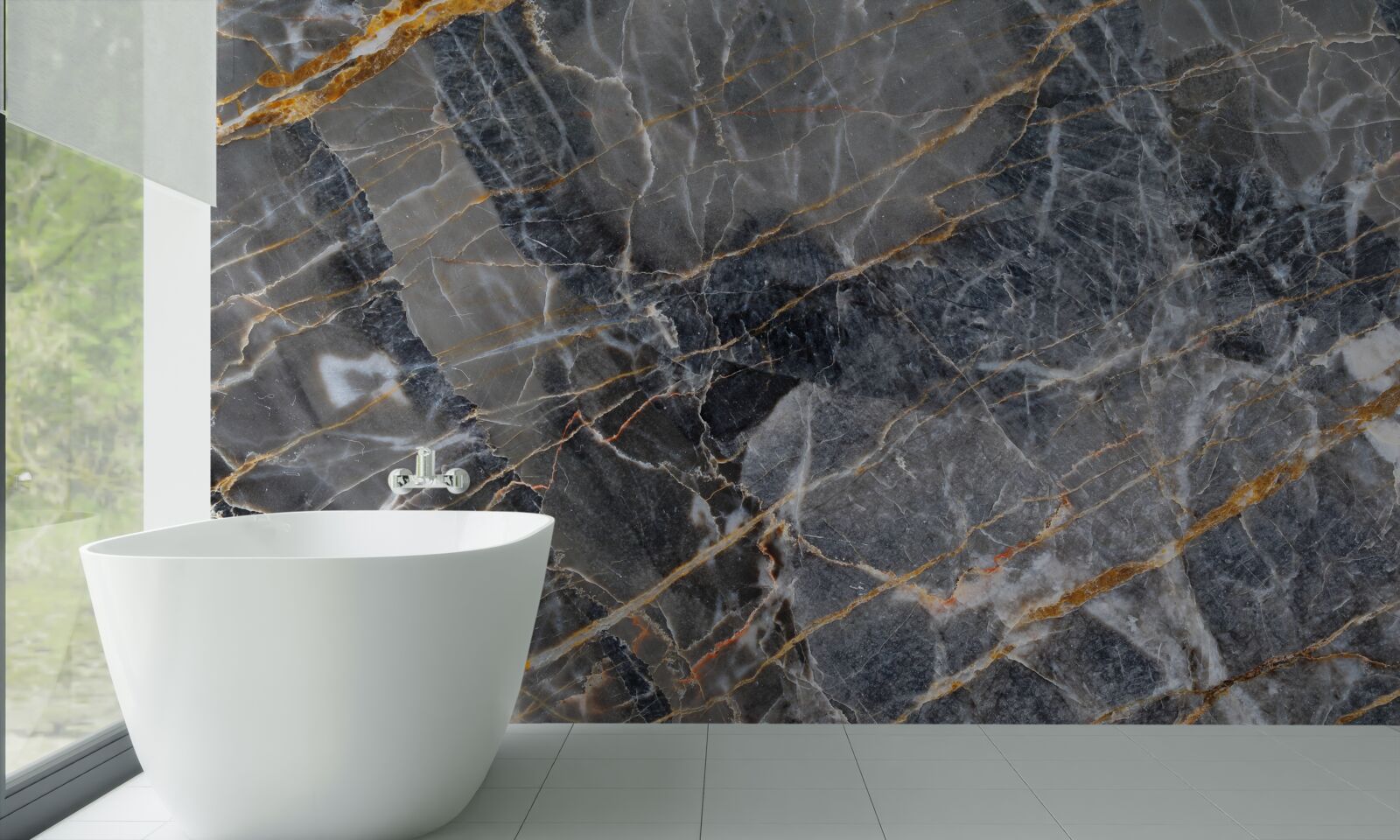 Fototapeta czarny marmur ze złotymi żyłkami