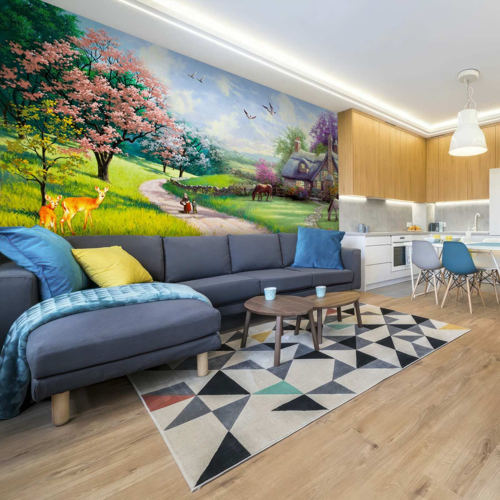 Fototapeta letni zaciszny dom w lesie