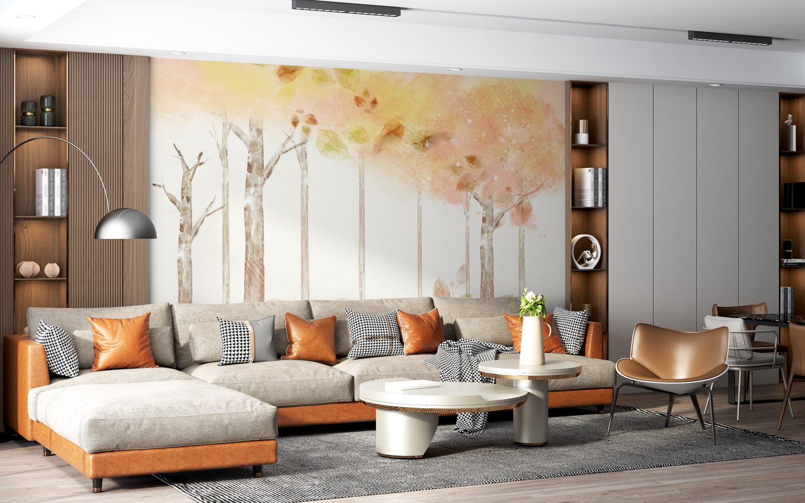 Fototapeta drzewa tracą liście jesienią