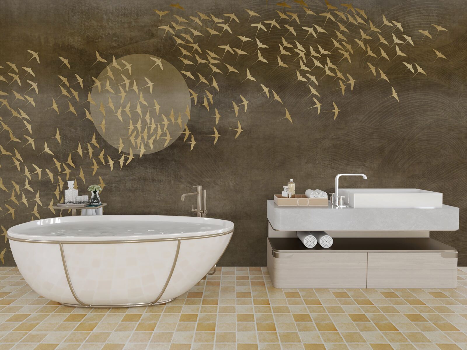 Fototapeta Ćmy w pobliżu światła lampki nocnej