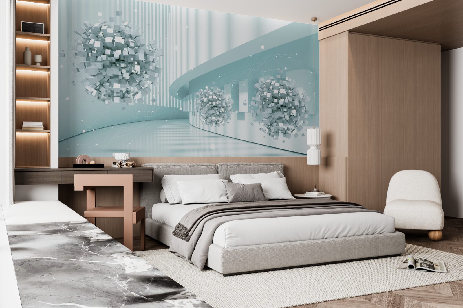 Fototapeta niewidzialne kule szybują po trajektorii