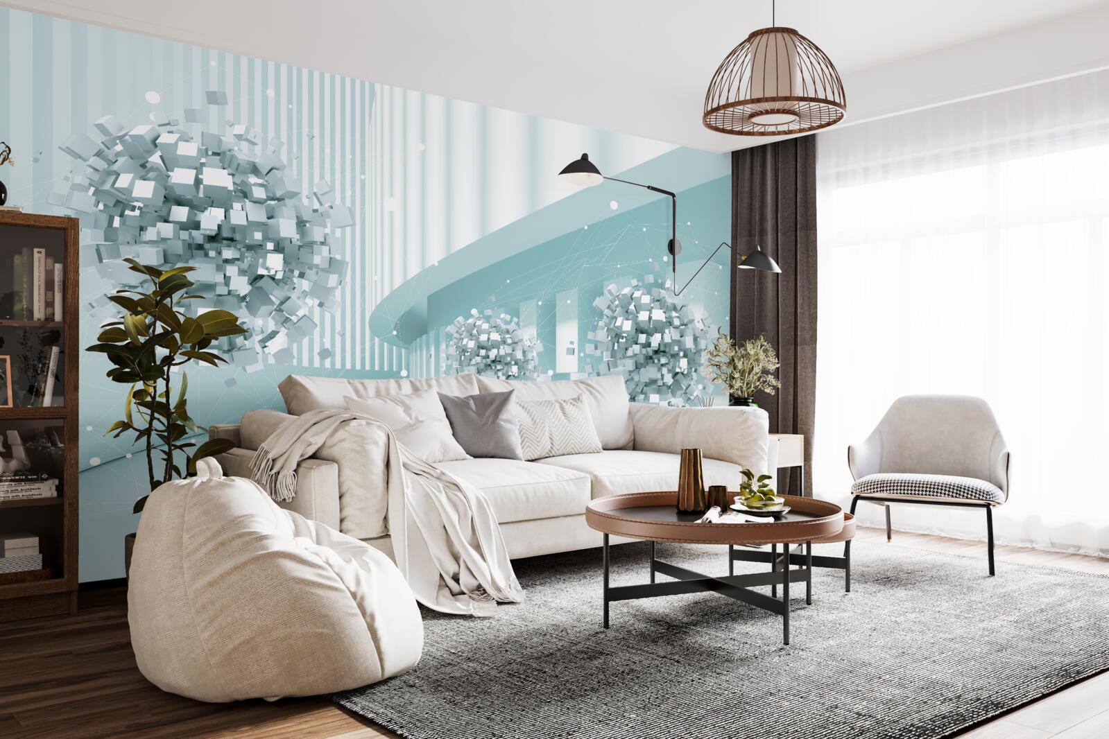 Fototapeta niewidzialne kule szybują po trajektorii