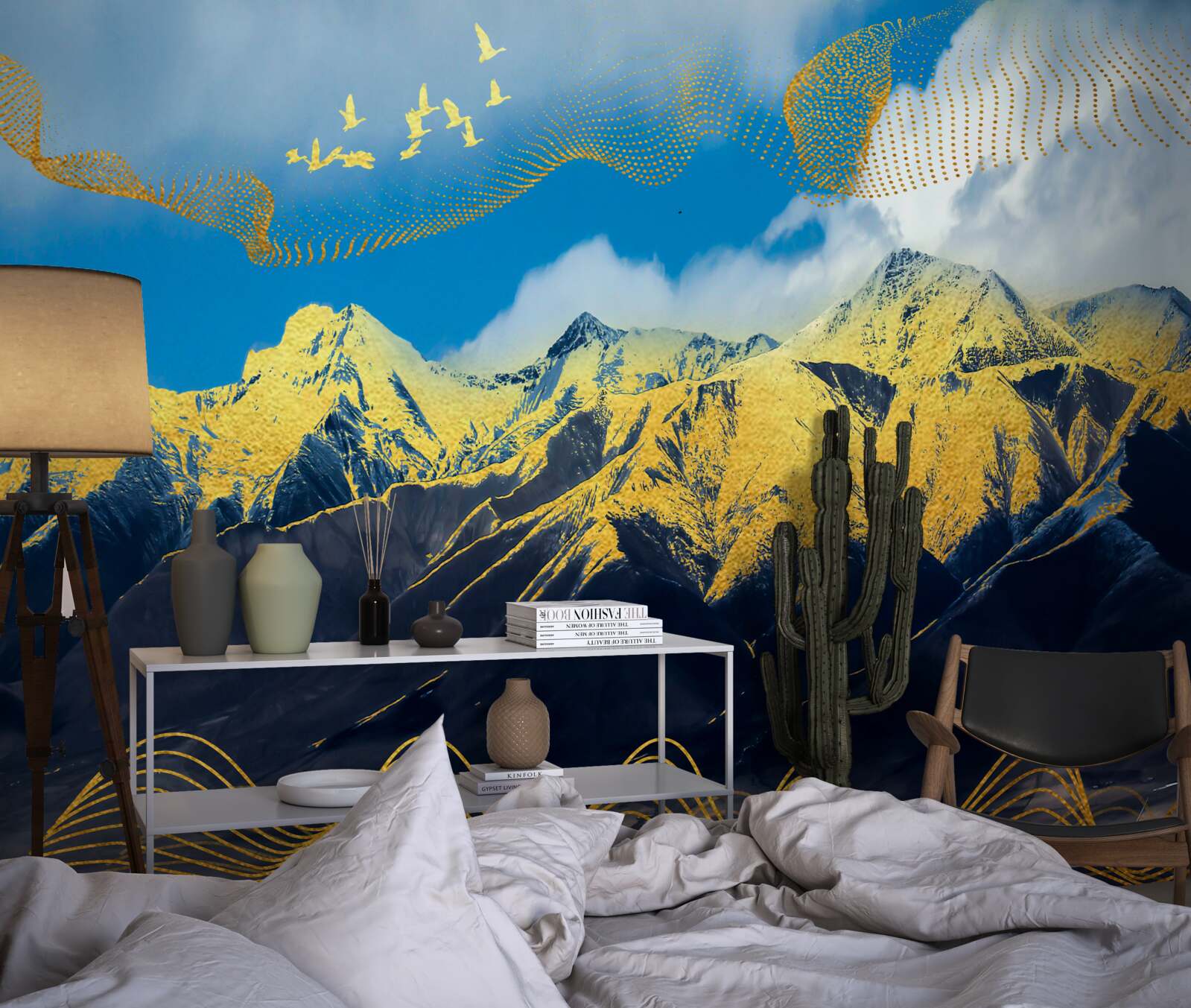 Fototapeta szczytowe złote szczyty pasm górskich