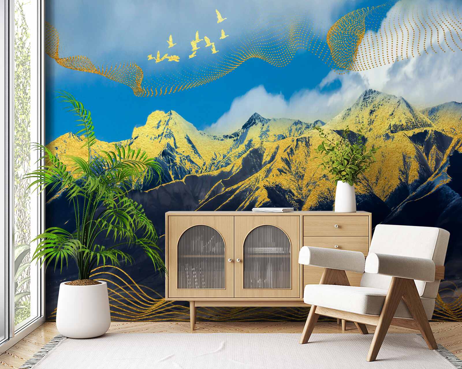 Fototapeta szczytowe złote szczyty pasm górskich