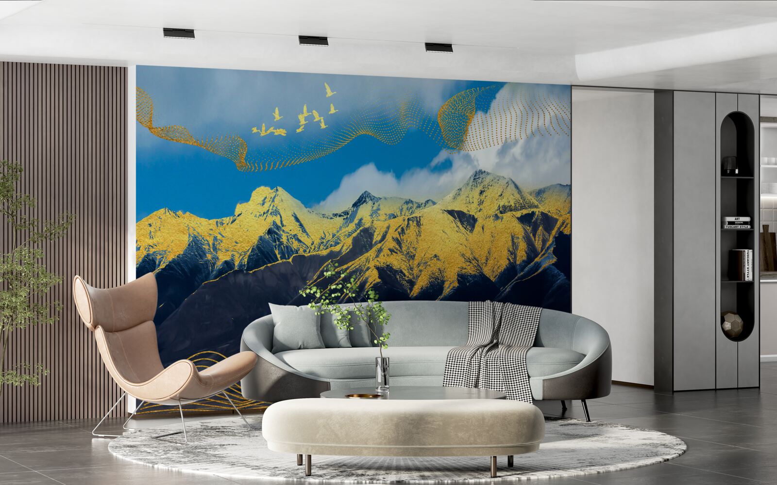 Fototapeta szczytowe złote szczyty pasm górskich