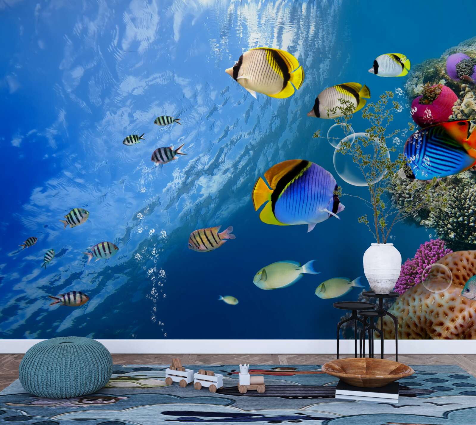 Fototapeta jasne ryby w spokojnej wodzie