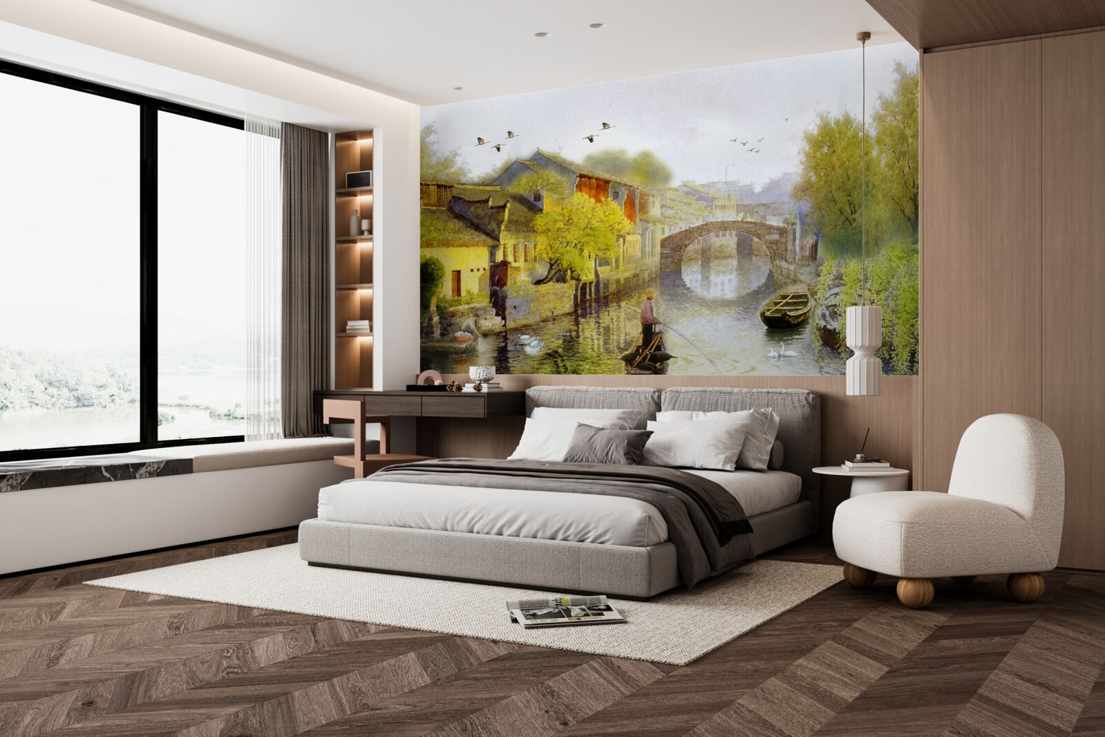 Fototapeta akwarele przedstawiające kwiaty leśne