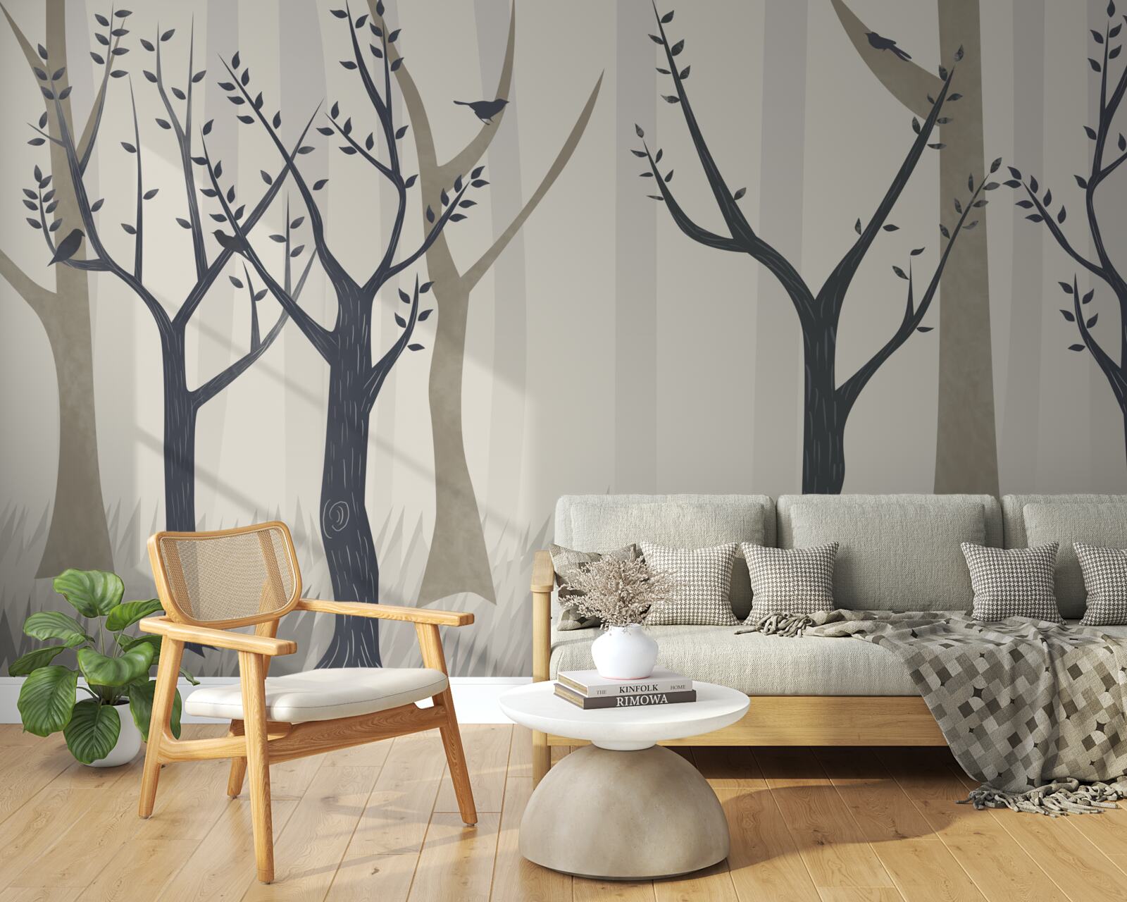 Fototapeta mglisty las w abstrakcji