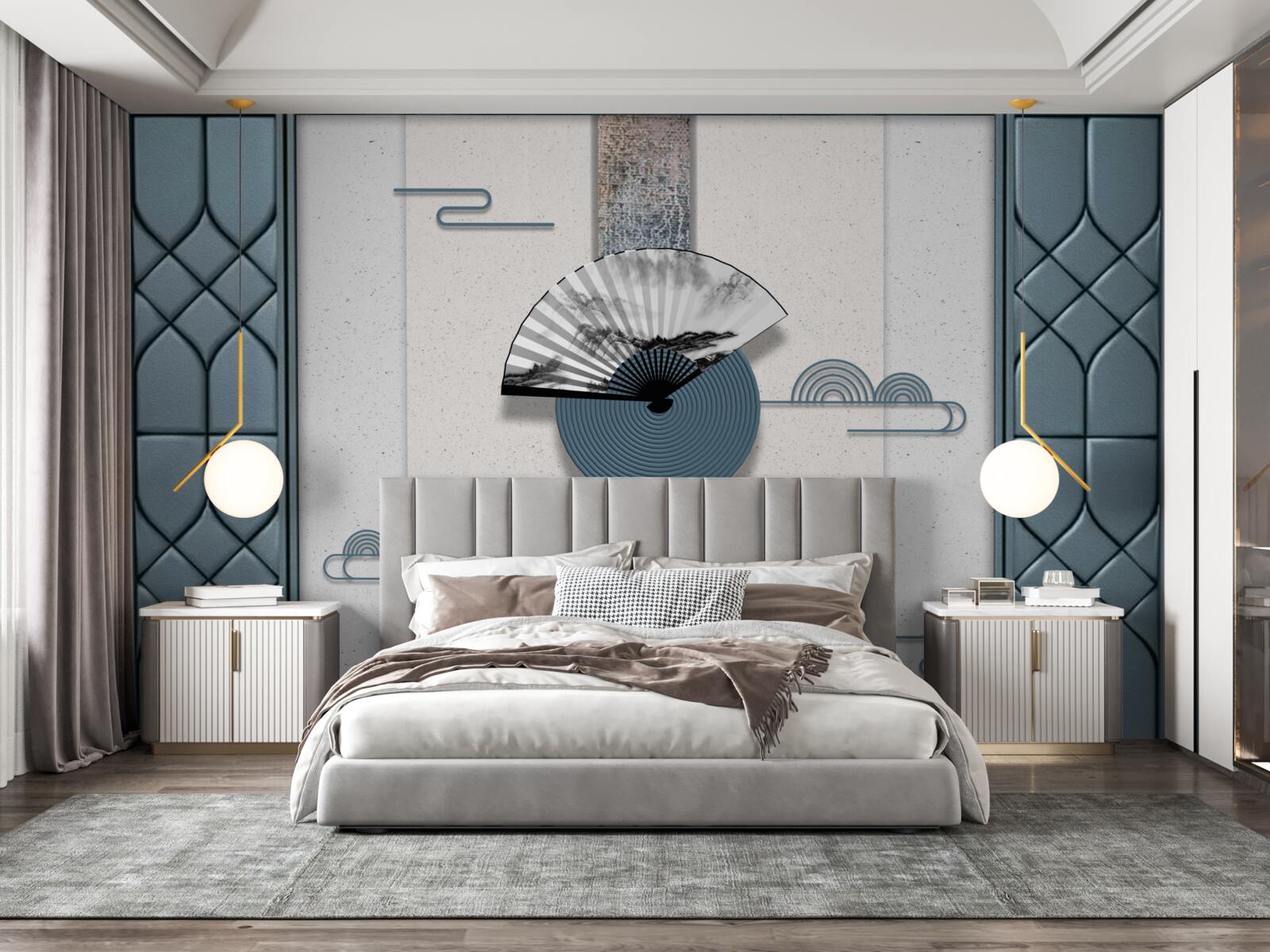 Fototapeta wentylator w czerni i bieli na tle pochmurnego nieba