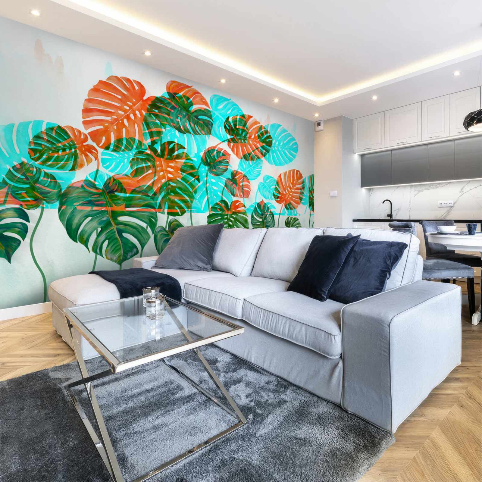 Fototapeta monstera z zielonymi liśćmi