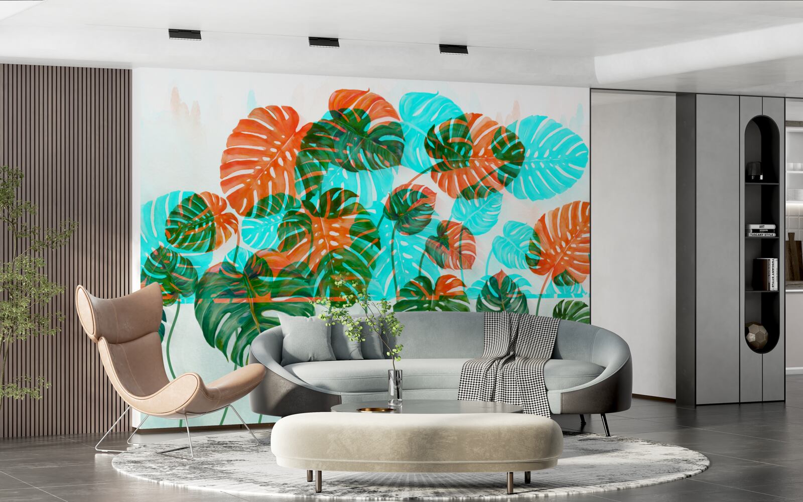 Fototapeta monstera z zielonymi liśćmi