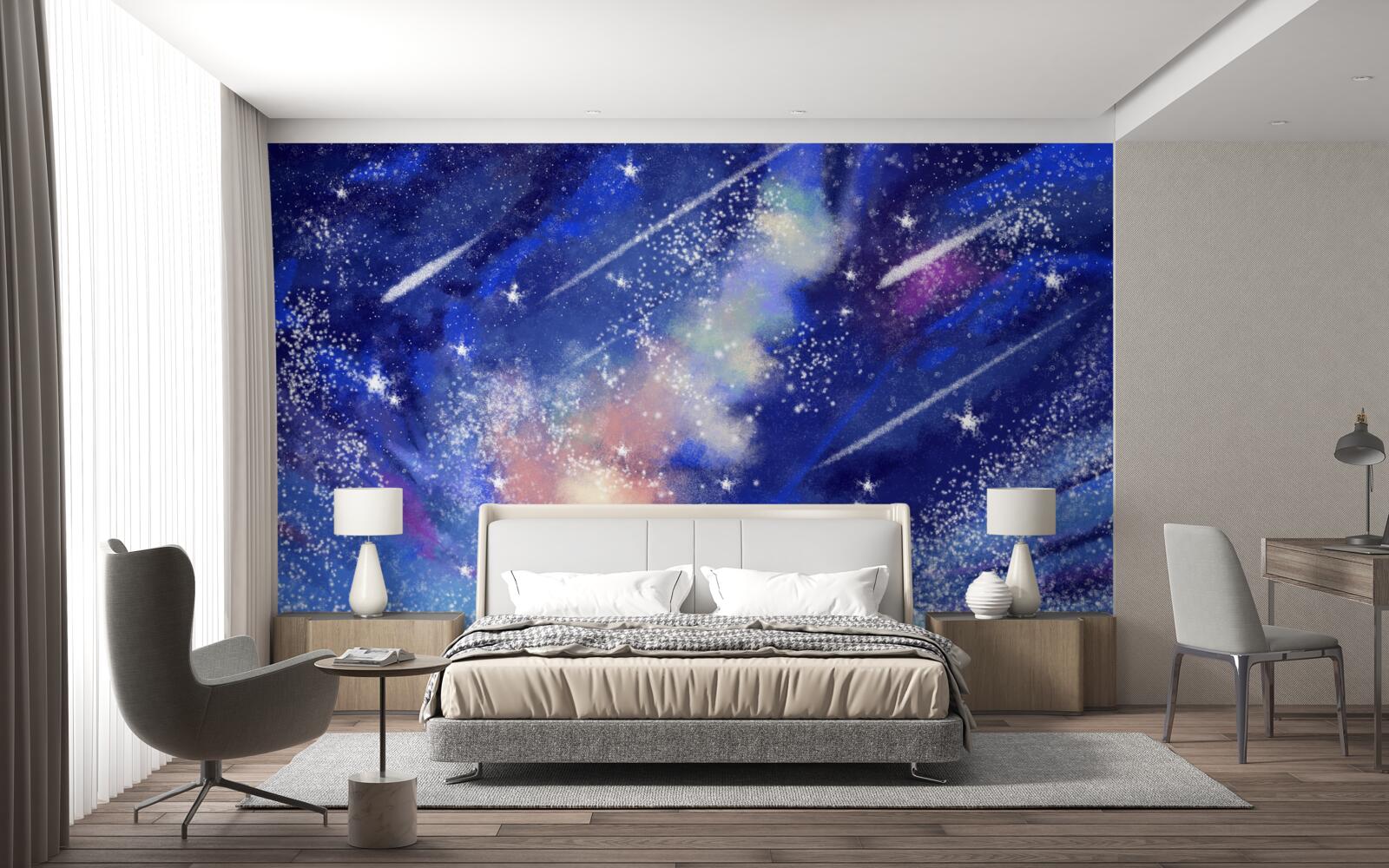 Fototapeta błękitne nocne niebo