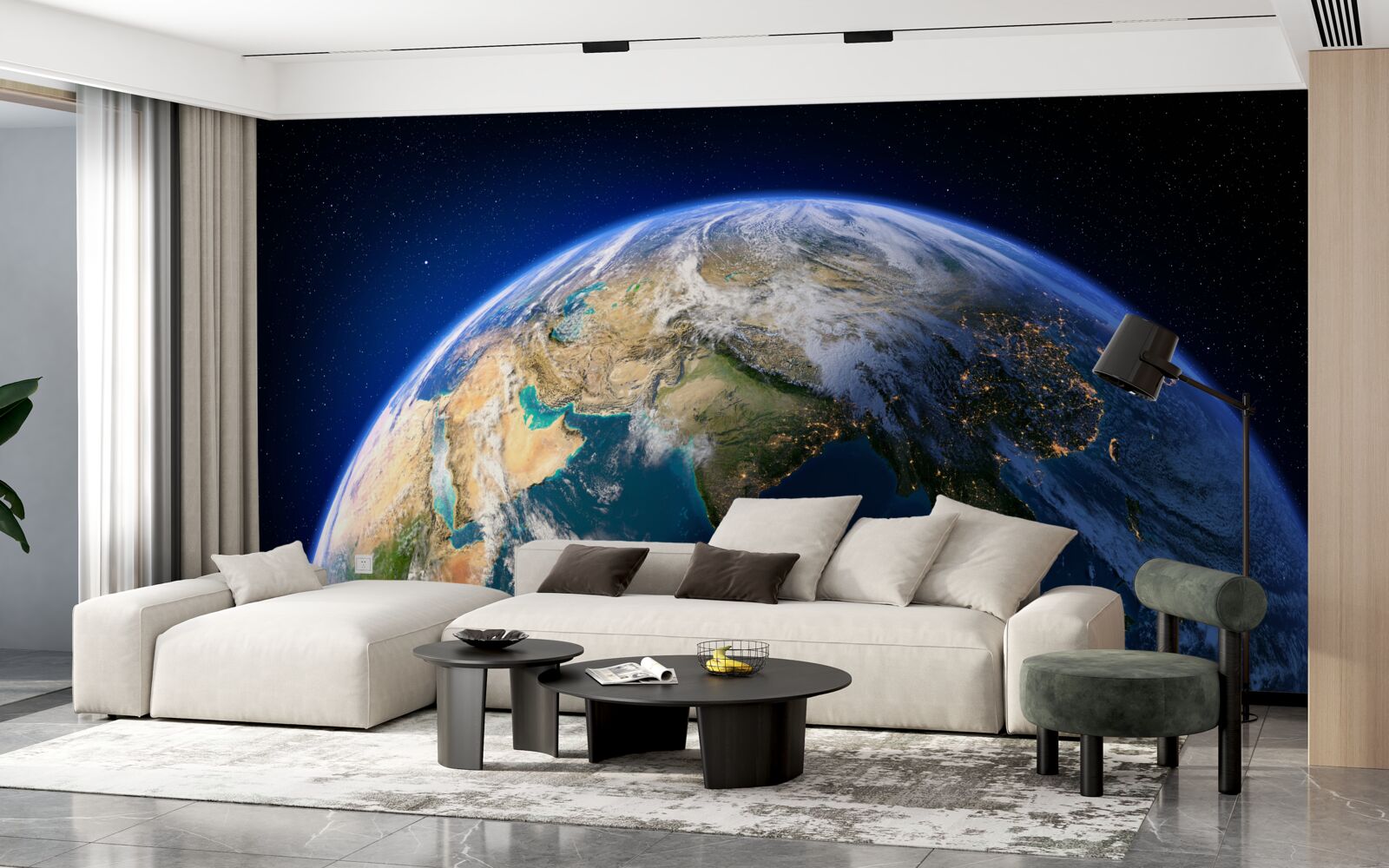 Fototapeta oglądanie ziemi z kosmosu