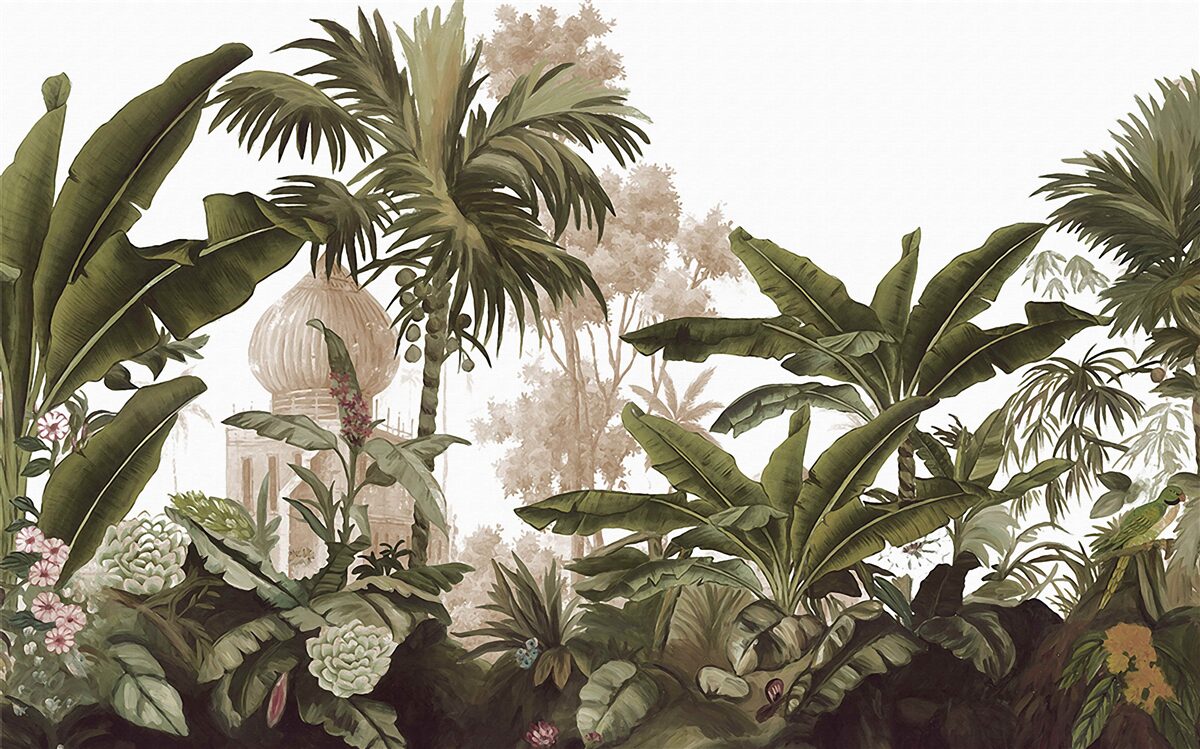 Fototapeta sanktuarium wśród zielonych zarośli