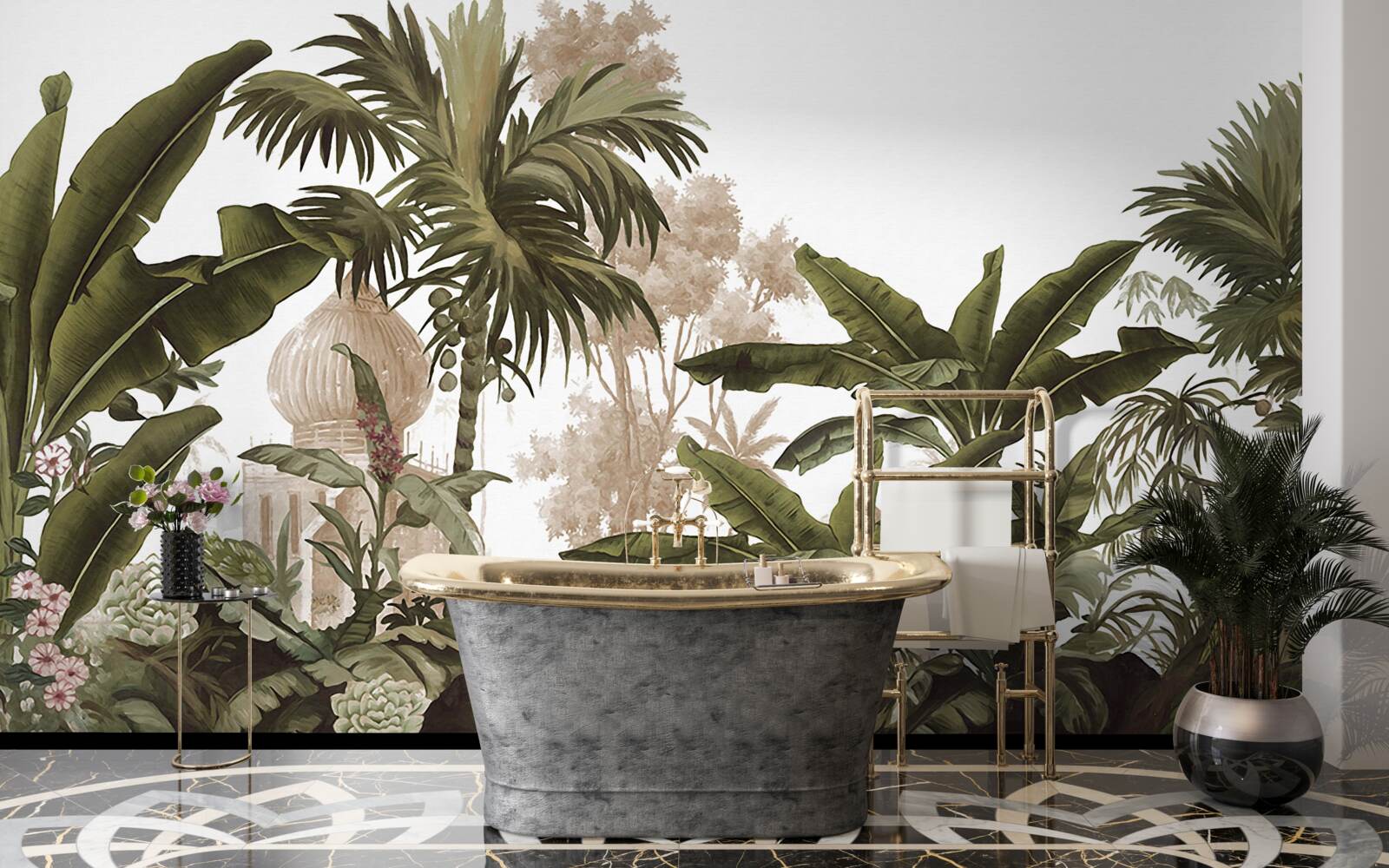 Fototapeta sanktuarium wśród zielonych zarośli