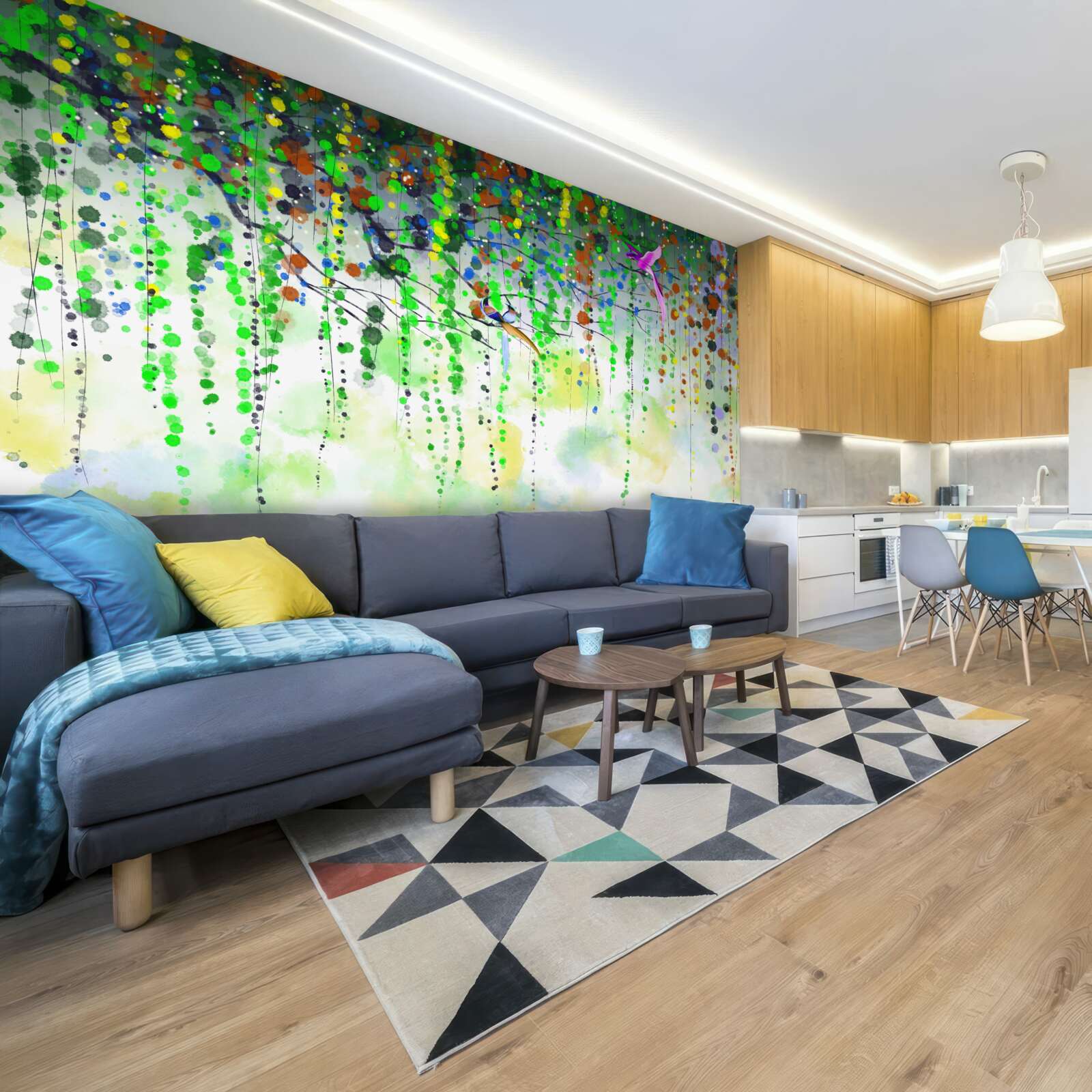 Fototapeta bogate kwiaty zwisają