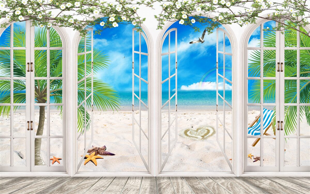 Fototapeta balkon na plaży