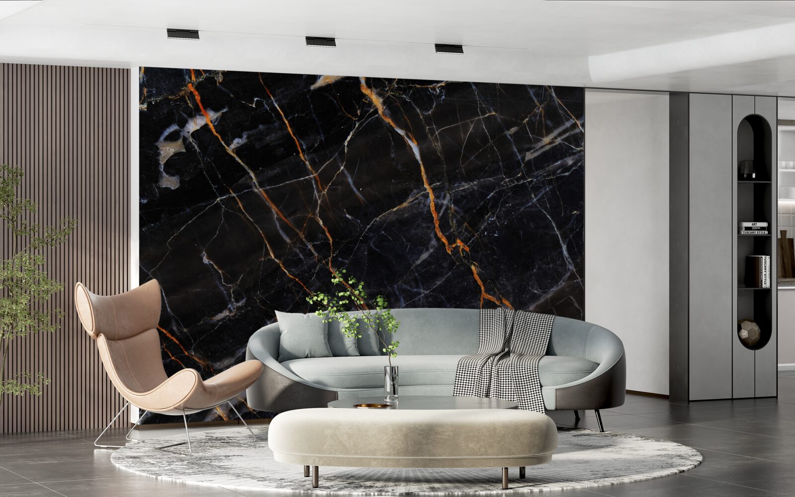 Fototapeta znakomity czarny marmur z dodatkami