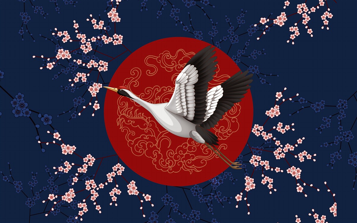 Fototapeta japońskie ciasto z motywem nieba