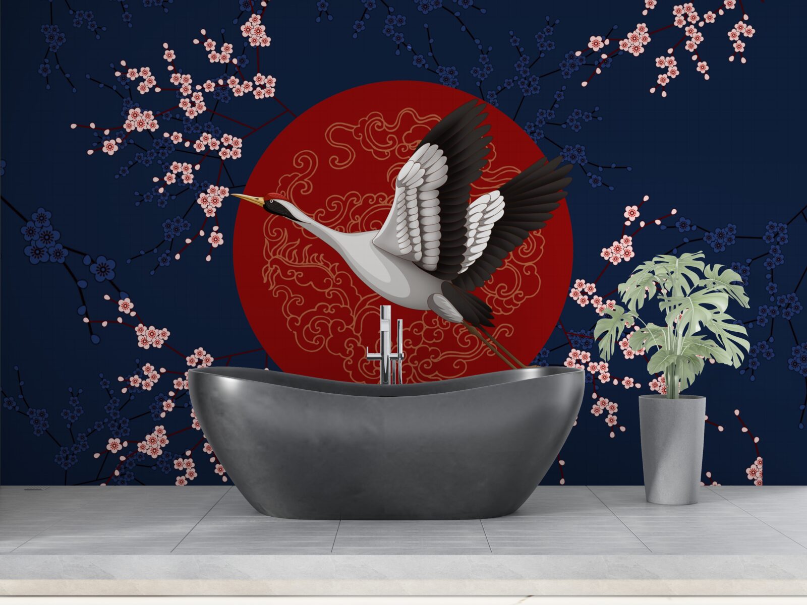 Fototapeta japońskie ciasto z motywem nieba