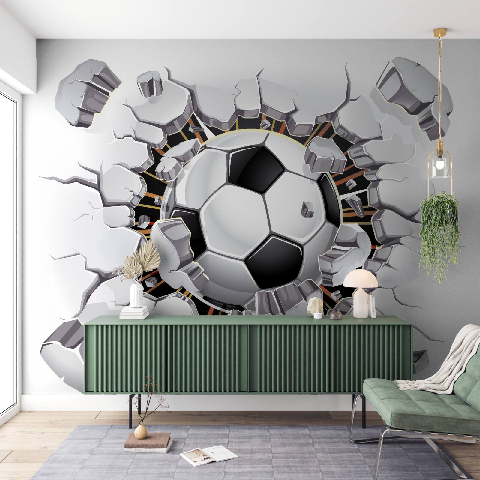 Fototapeta piłka nożna latająca w powietrzu