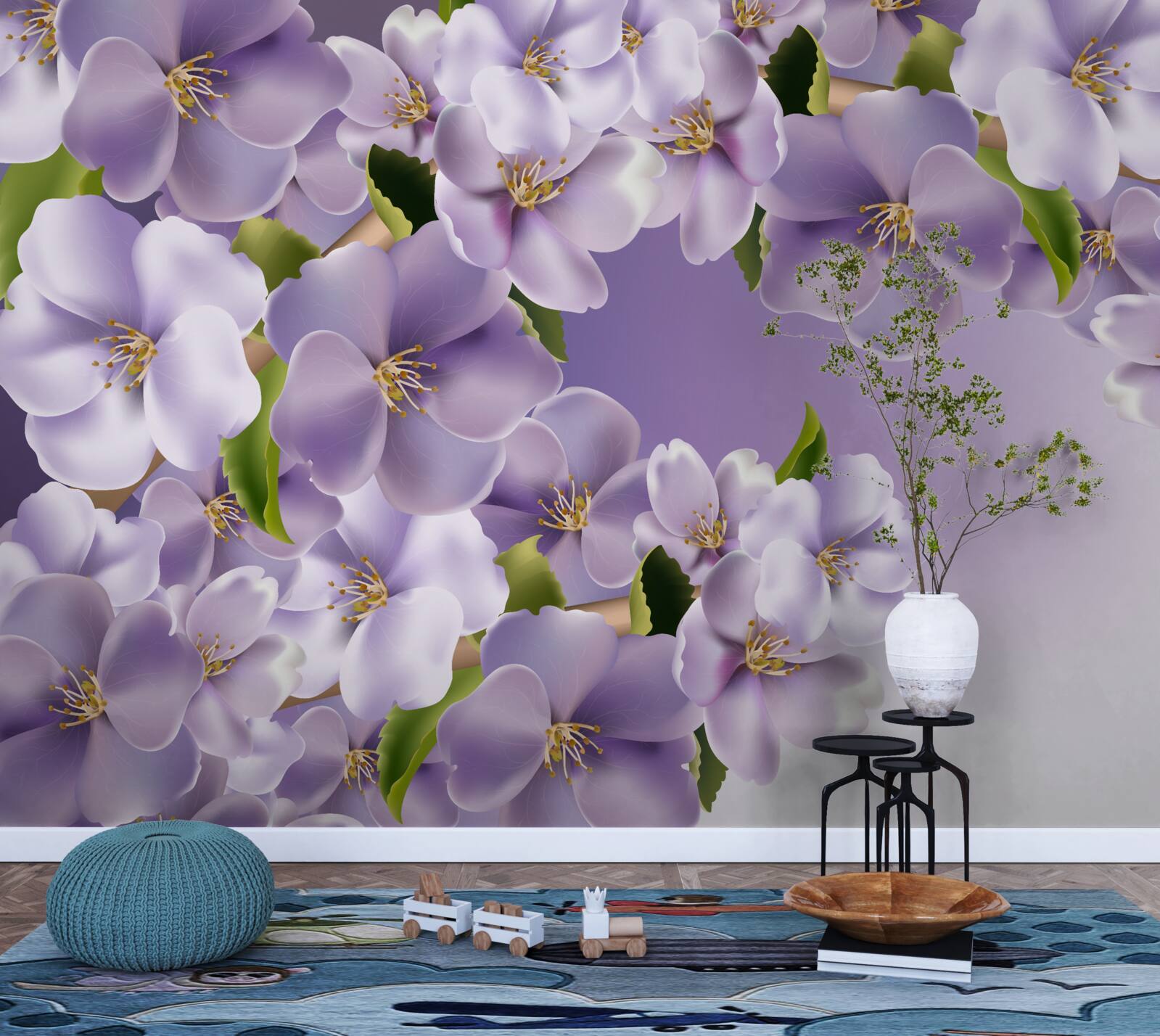 Fototapeta subtelne odcienie bzu w delikatnym kwiecie orchidei