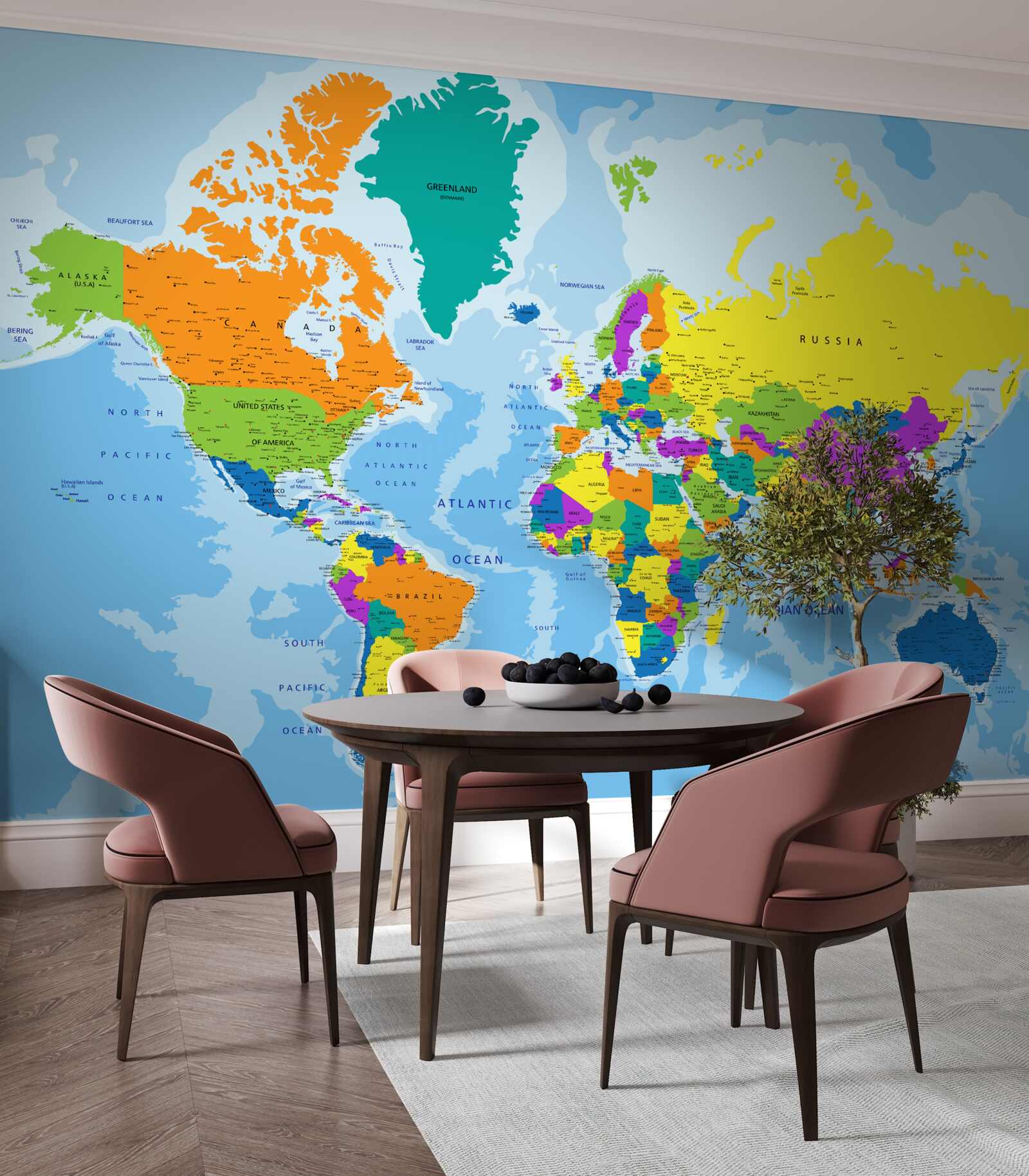 Fototapeta Światowy schemat geopolityczny