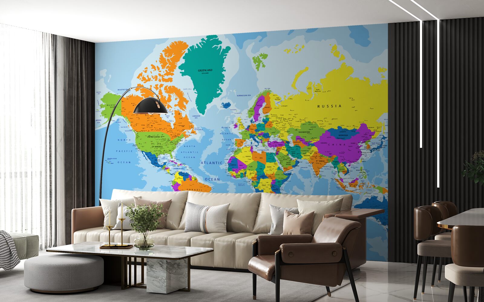 Fototapeta Światowy schemat geopolityczny