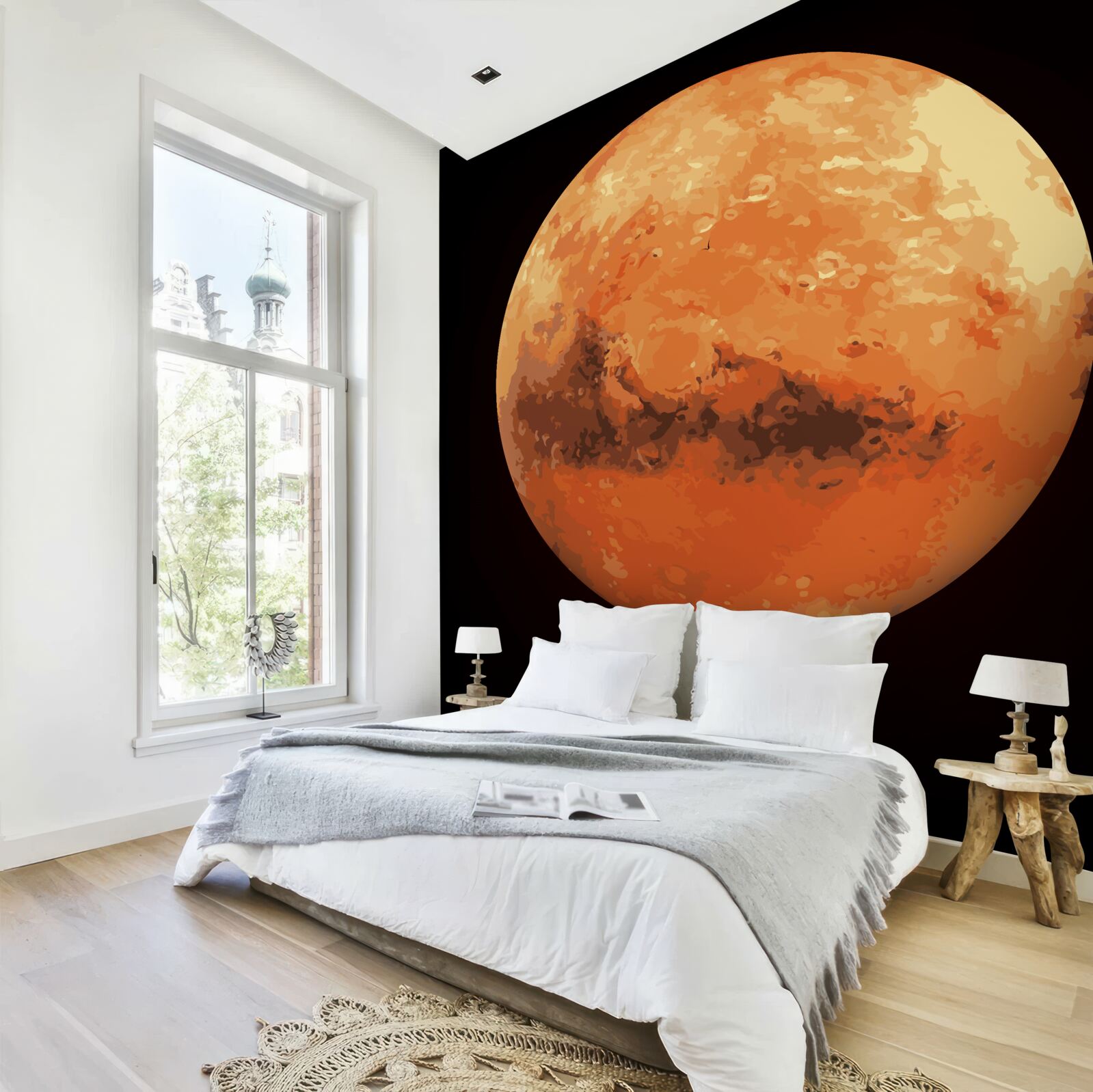 Fototapeta bliższe spojrzenie na planetę mars